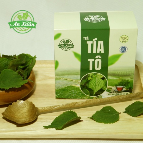 Trà Túi lọc Tía Tô An Xuân Hộp 40gr [CHÍNH HÃNG] Hỗ trợ làm đẹp da, chống lão hóa da  - Hộp 20 gói x 2gr