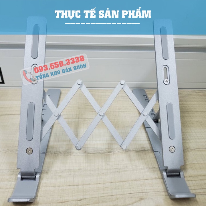 Giá đỡ laptop stand nhôm hỗ trợ tản nhiệt LS501 / N3 - Có thể gấp gọn chỉnh độ cao - Để laptop ipad macbook surface