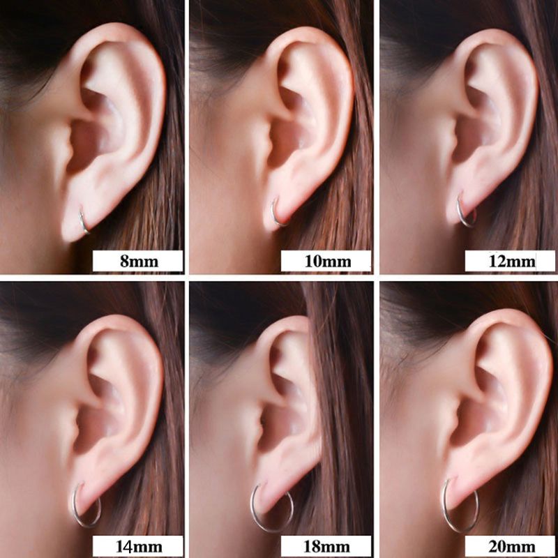 Khuyên Tai Tròn Bản To Mạ Bạc 925 Thời Trang