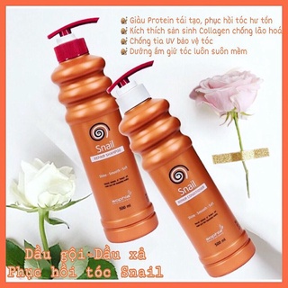 Dầu Gội Xả Siêu Phục Hồi Tóc Snail Sophia  Mềm Mượt Hương Nước Hoa 500ml(Hàng chính hãng)