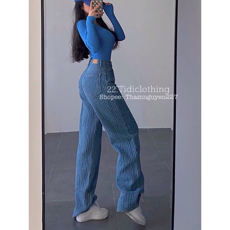 Quần ống suông siêu hot _ chất jeans lạ _ tôn dáng lên form đẹp