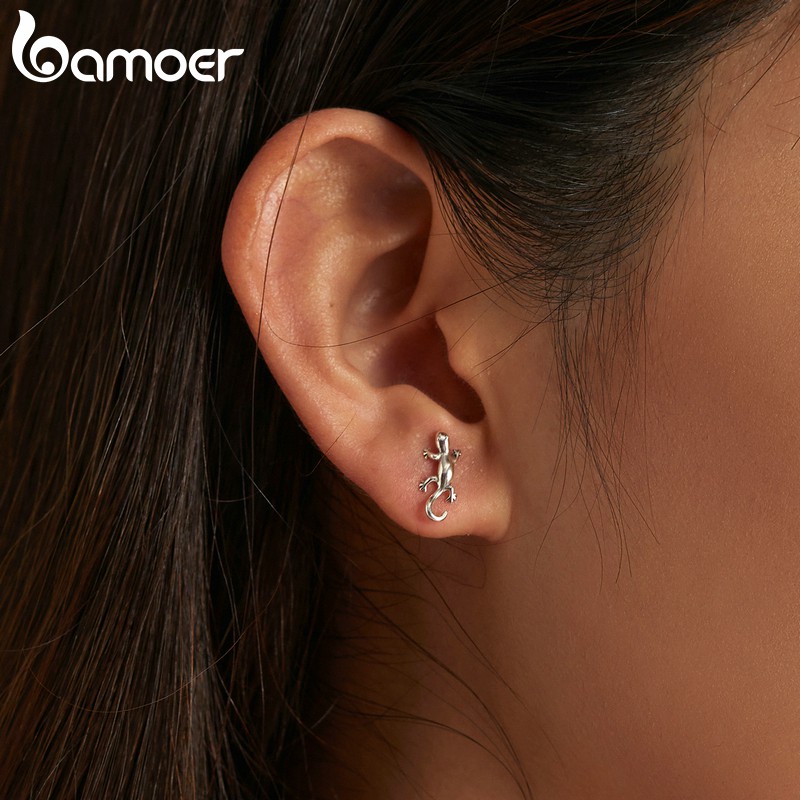 Bông tai Bamoer Sce1290 bạc 925 kiểu côn trùng độc đáo thời trang