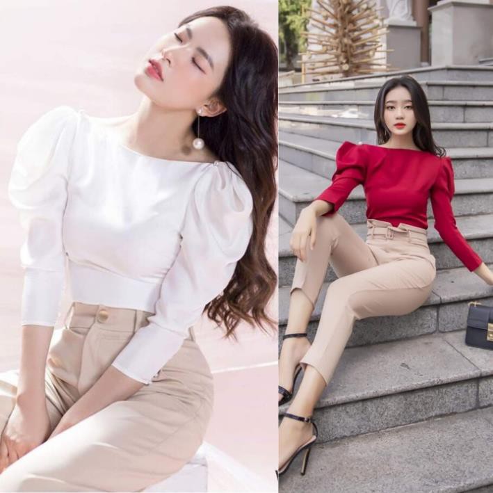 Áo kiểu tay phồng thời thượng - nhiều size, form dáng chuẩn dễ mặc đi làm, dự tiệc hoặc dạo phố ྇
