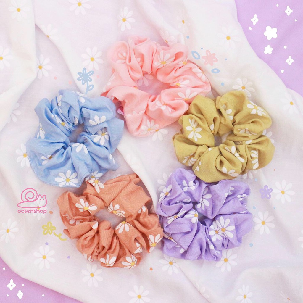 (Ocsenshop) Chun buộc tóc hoa cúc 8 cánh