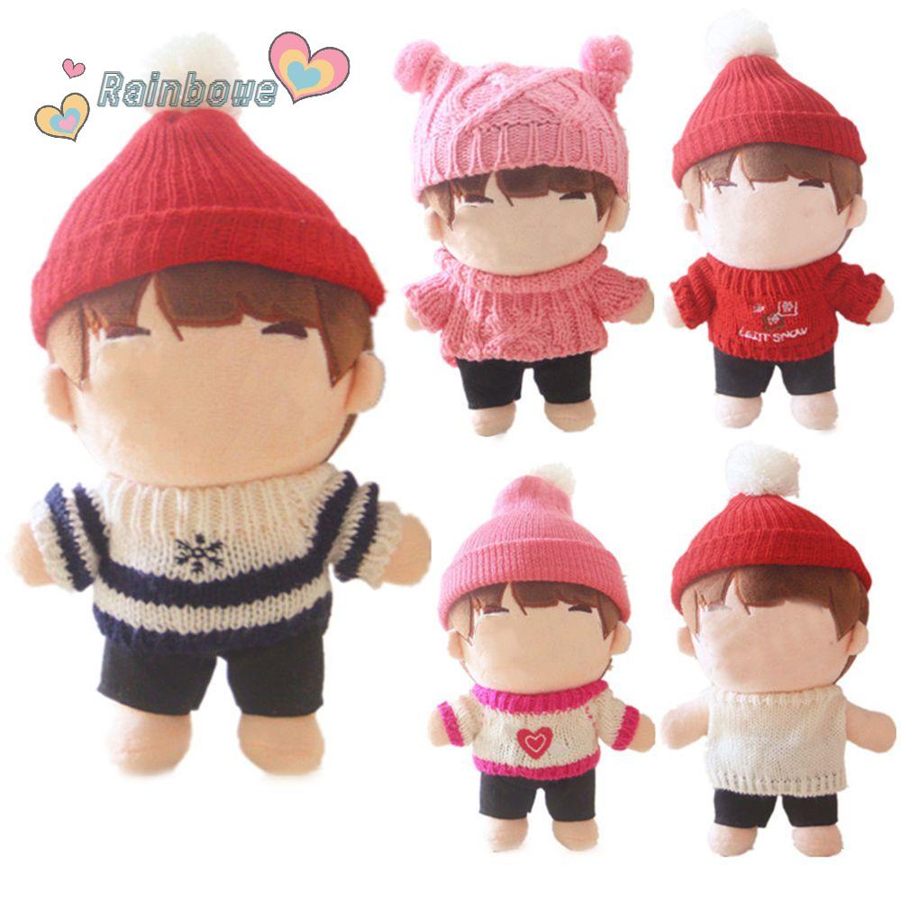 Bộ Trang Phục Đồ Chơi Búp Bê Gồm Yếm Quần Và Áo Khoác Hình Vịt Con Màu Vàng Cầu Vồng Dễ Thương