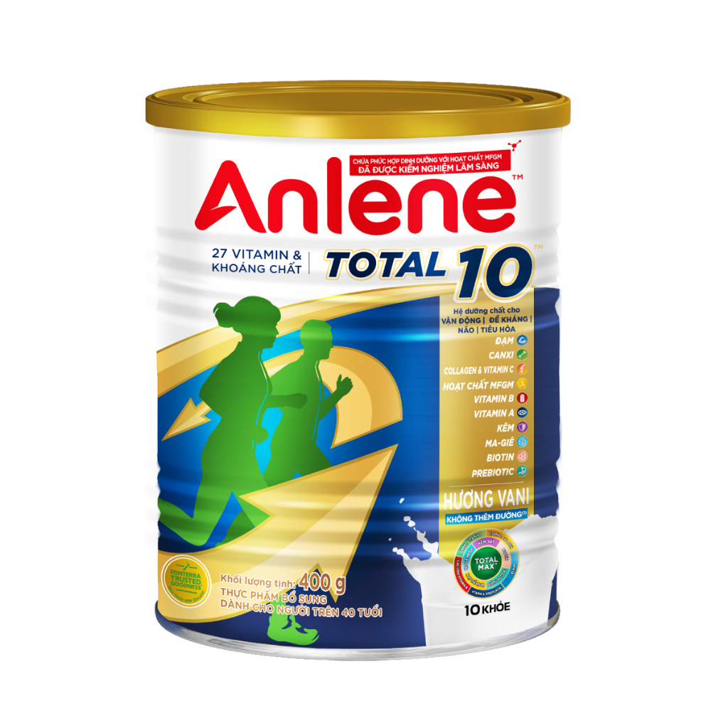 [SẢN PHẨM MỚI] Sữa bột bổ sung dinh dưỡng Anlene TOTAL 10 lon 400g