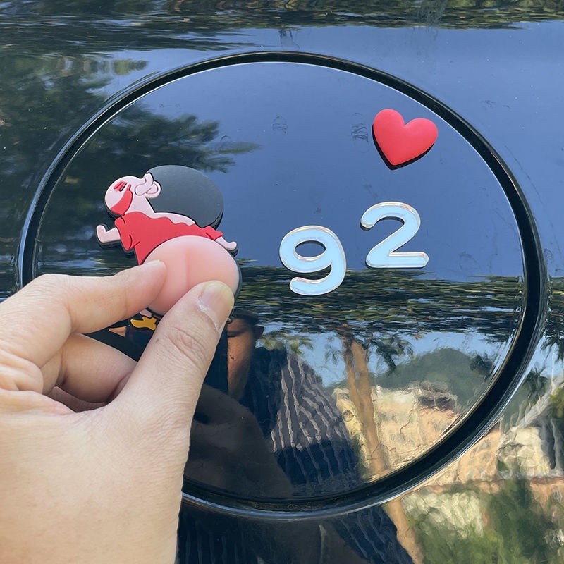 Sticker Dán Nắp Bình Xăng Họa Tiết Hoạt Hình 3D Sáng Tạo Cho Xe Hơi 929598 Bút Sáp Màu Trang Trí Cỡ Nhỏ Mới