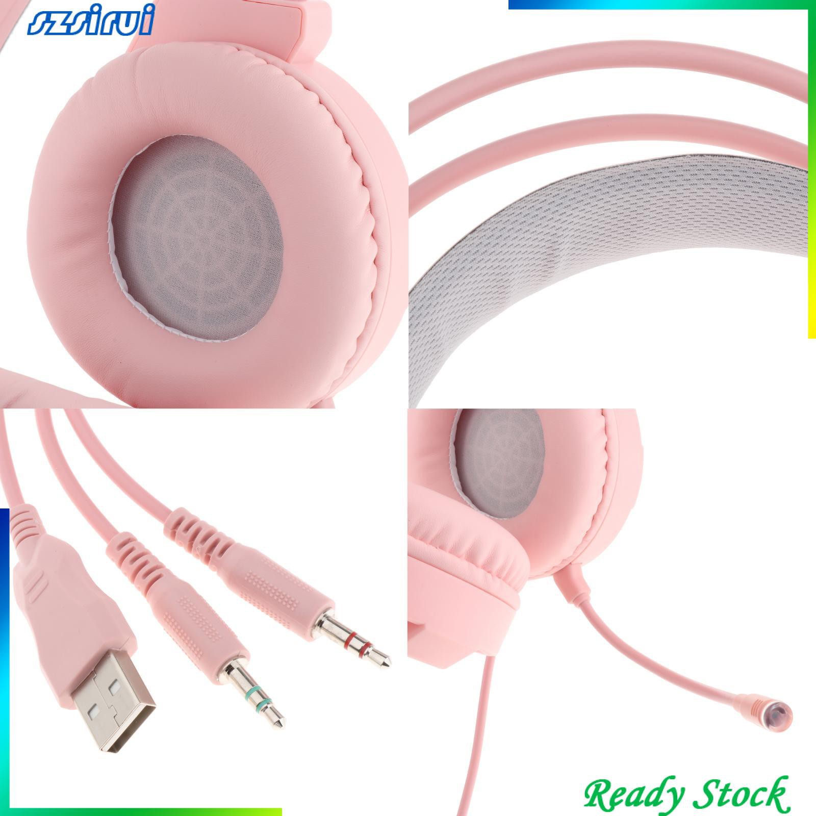 Tai Nghe Gaming Q3 Chuyên Dụng Màu Hồng Có Đèn Led Nhiều Màu | BigBuy360 - bigbuy360.vn