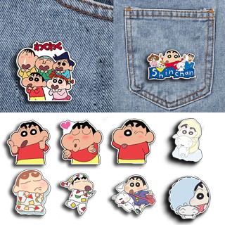 Huy hiệu shin HHI21 cài áo cậu bé bút chì balo sticker túi đeo hoạt hình dễ thương idol thần tượng