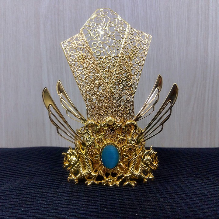 Kim quan họa tiết rồng kêt hợp cánh chim cách điệu cosplay nhân vật cổ trang