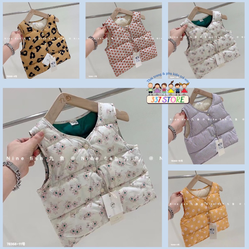 Áo ghi lê cho bé, ghile phao màu Vintage cho bé trai bé gái từ 9kg đến 25kg mặc đi học đi chơi 337 Store