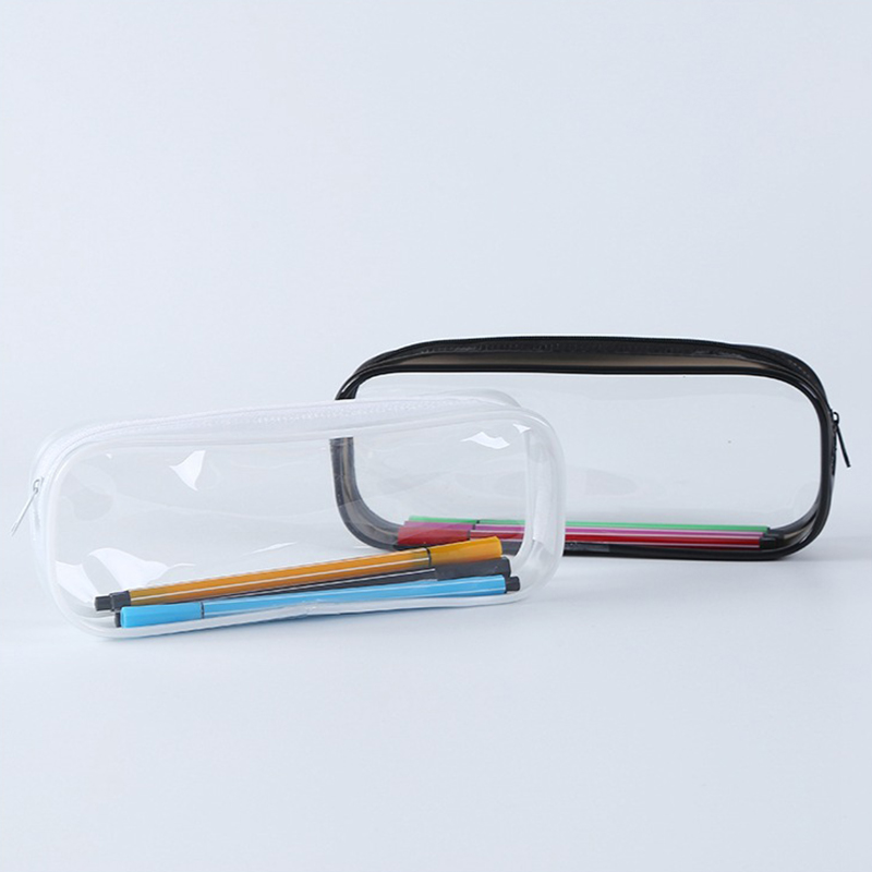 Hộp đựng bút bằng nhựa PVC trong suốt có khóa kéo