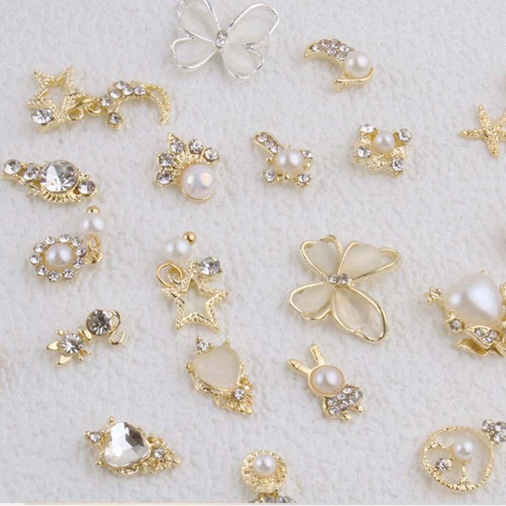 Phụ Kiện Dây Xích Đính Nơ Lấp Lánh Kiểu Nhật Bản Trang Trí Móng Nghệ Thuật