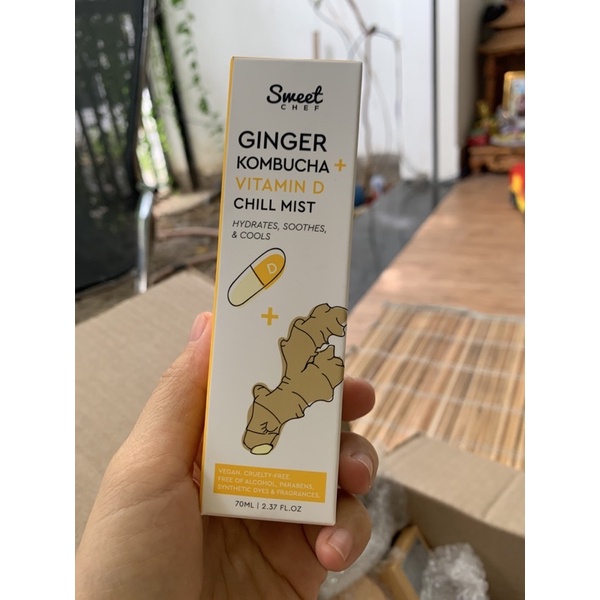 Sweet Chef Ginger Kombucha + Vitamin D Chill Mist - Xịt khoáng dưỡng ẩm 70ml