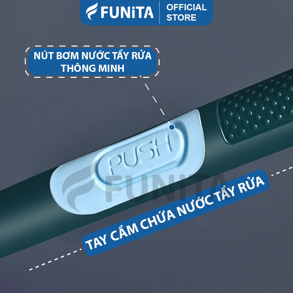 Chổi Cọ Vệ Sinh Thông Minh FUNiTA , Bàn Chải Cọ Rửa Vệ Sinh Silicone Có Bình Chứa Xà Phòng Tiện Dụng FUNiTA MART