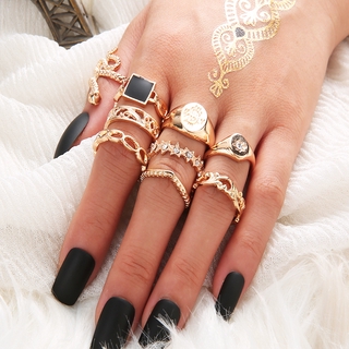 Women Bohemian Style Ring 9Pcs/Set