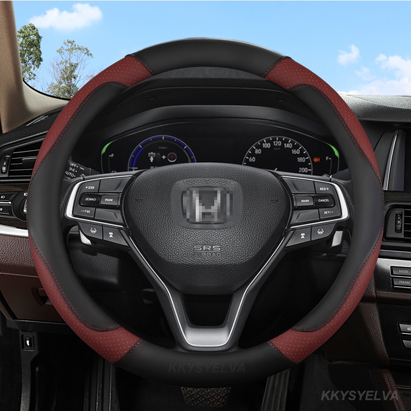 Bao Da Bọc Vô Lăng Xe Hơi Honda City Civic Jazz BRV Mobileio HRV Stream Accord 38cm