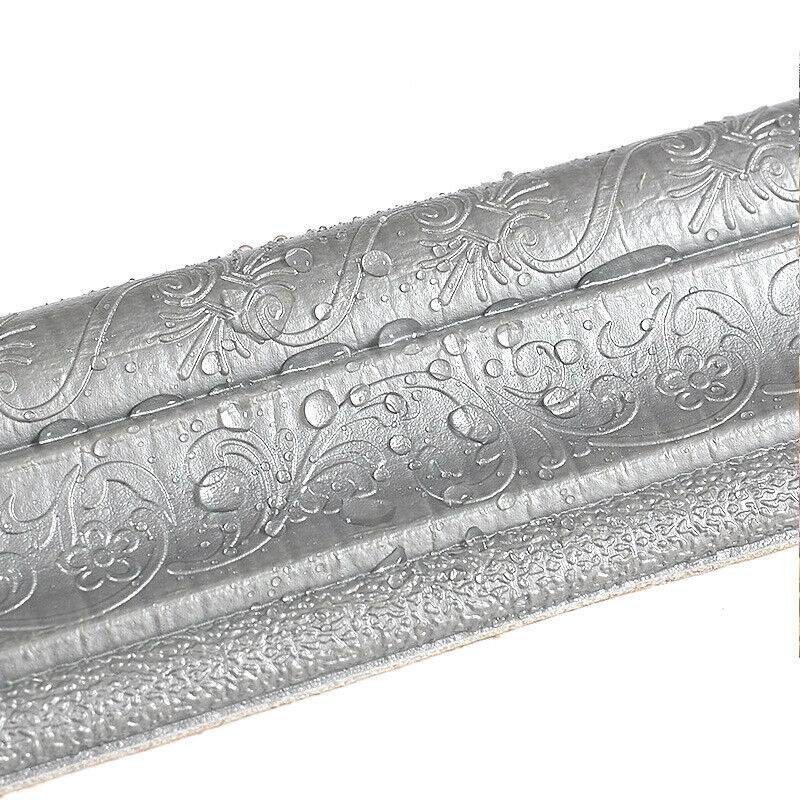 3D Self-adhesive Waterproof Wall Paper Skirting Floral Decor Molding Foam Border Wallpaper