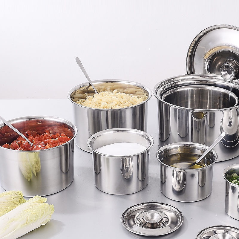 Hộp Đựng Gia Vị Bằng Thép Không Gỉ Dày Dặn Có Nắp Đậy