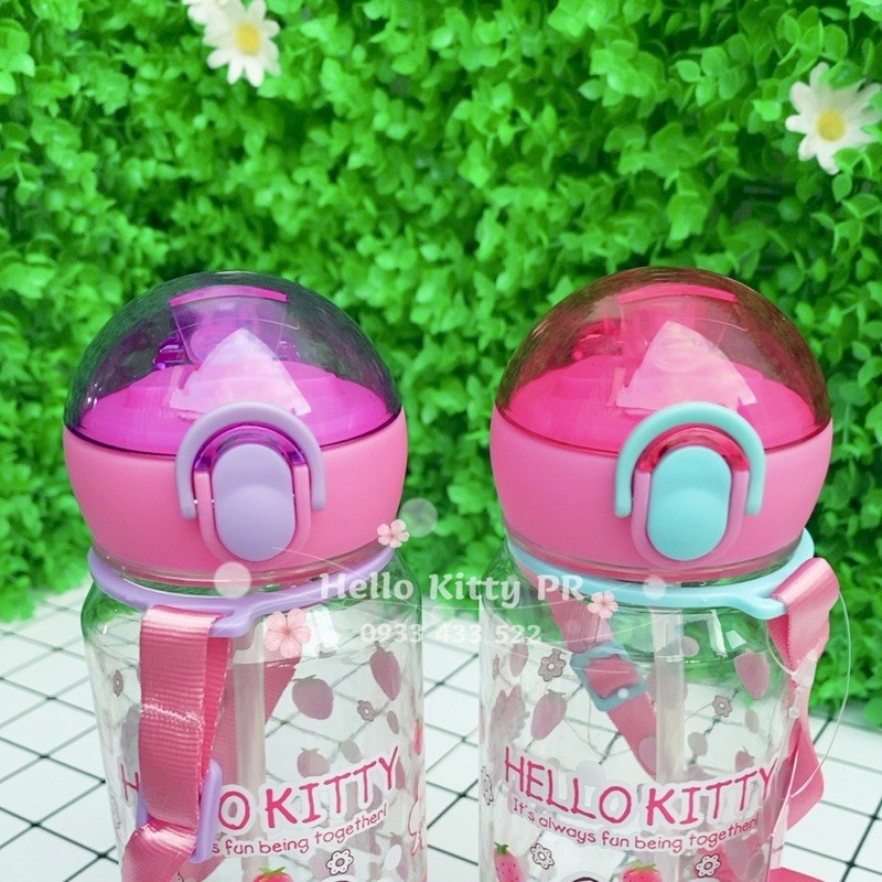 BÌNH NƯỚC CÓ DÂY ĐEO HELLO KITTY DOREMON DORAEMON