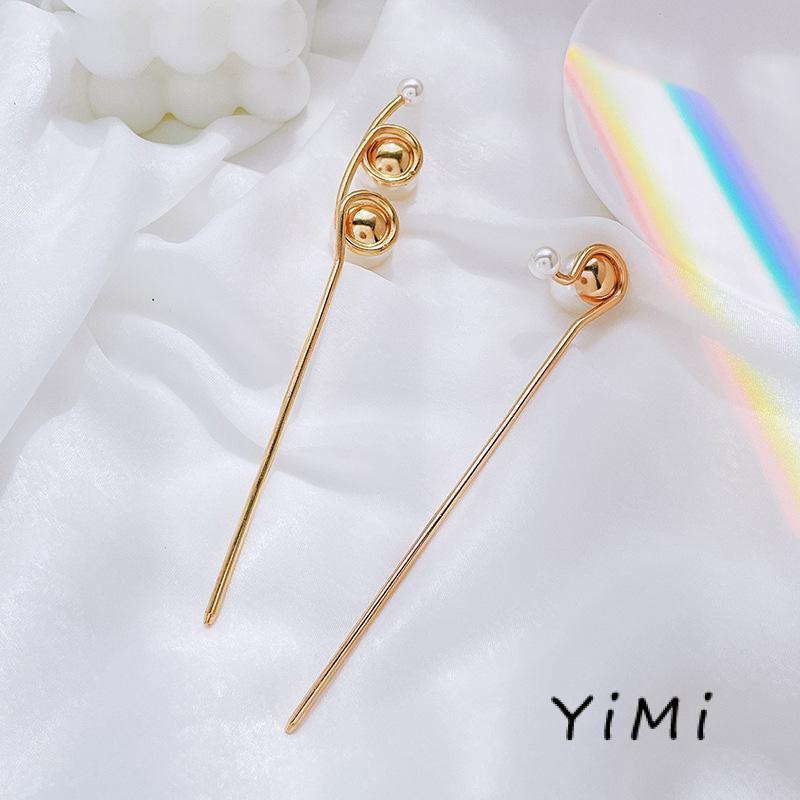 Trâm Cài Tóc Chữ U Đính Ngọc Trai Phong Cách Vintage