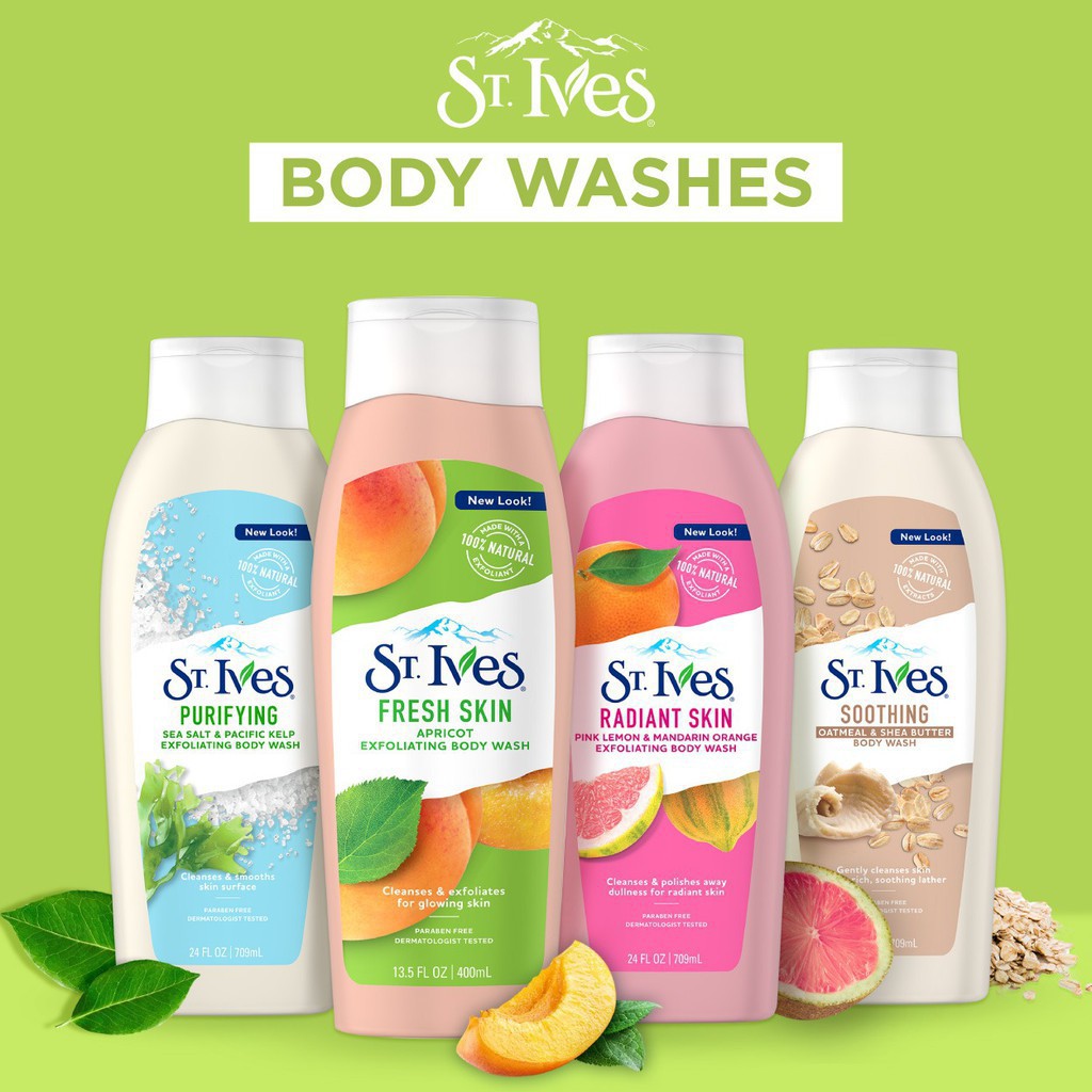 Sữa Tắm Dưỡng Da St.Ives Yến Mạch và Bơ Soothing Oatmeal & Shea Butter 400ml