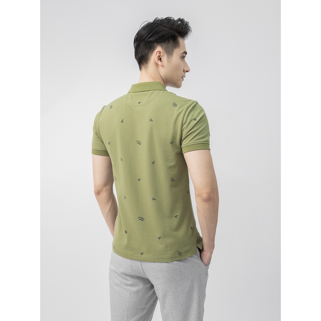 Áo polo nam ARISTINO họa tiết in thuyền độc đáo, vải mềm thấm hút và đàn hồi tốt - APS003S1