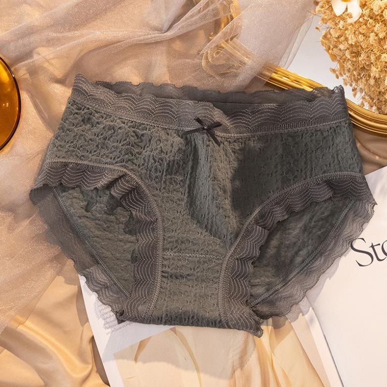 Quần Lót Nữ Kiểu Nhăn Cạp Ren Nơ Siêu Co Giãn ôm mông 5588 - LADY