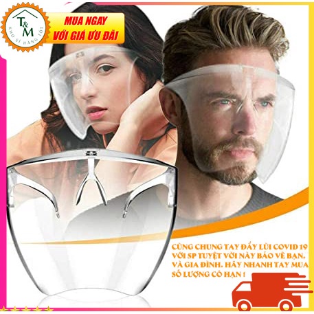 Kính chống giọt bắn Bảo Hộ Khẩu Trang Phòng Chống Dịch Face Shield, Giúp Chống Giọt Bắn Full Face T&M