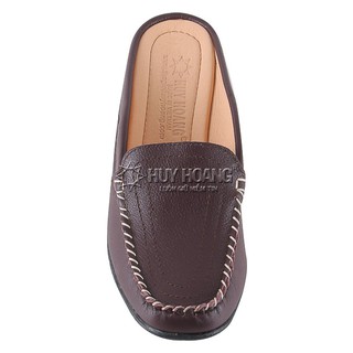 Giày sabo nữ da bò màu nâu đất PH7937