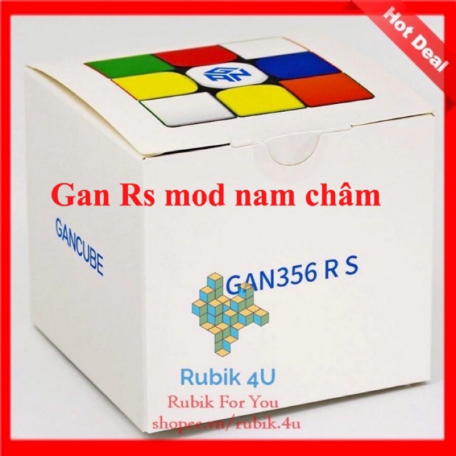 Rubik 3x3x3 Gan 356 R S Mod M (Gắn Sẵn Nam Châm) Khối 3x3 Gan Rs M Lập Phương 3 Tầng