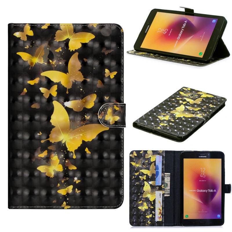 For Samsung Galaxy Tab A 8.0 2017 SM-T380 T385 Leather Wallet Magnetic Case Cover