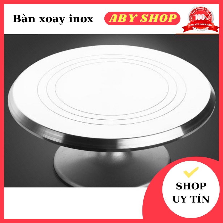 Bàn xoay inox đế chống trượt ⚡ HÀNG CAO CẤP ⚡ bàn xoay được dùng để đặt bánh và trang trí bánh kem
