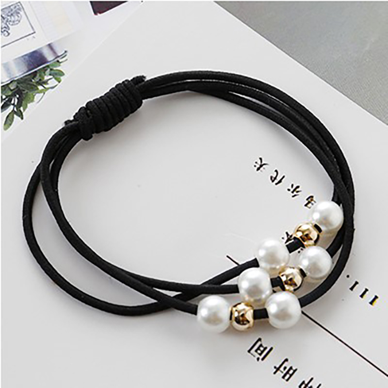 Dây cột tóc đính ngọc trai nhân tạo thời trang dành cho nữ