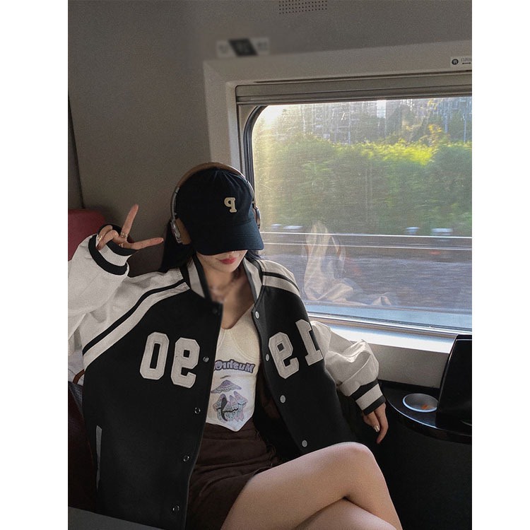 Áo khoác bomber nhung 1990