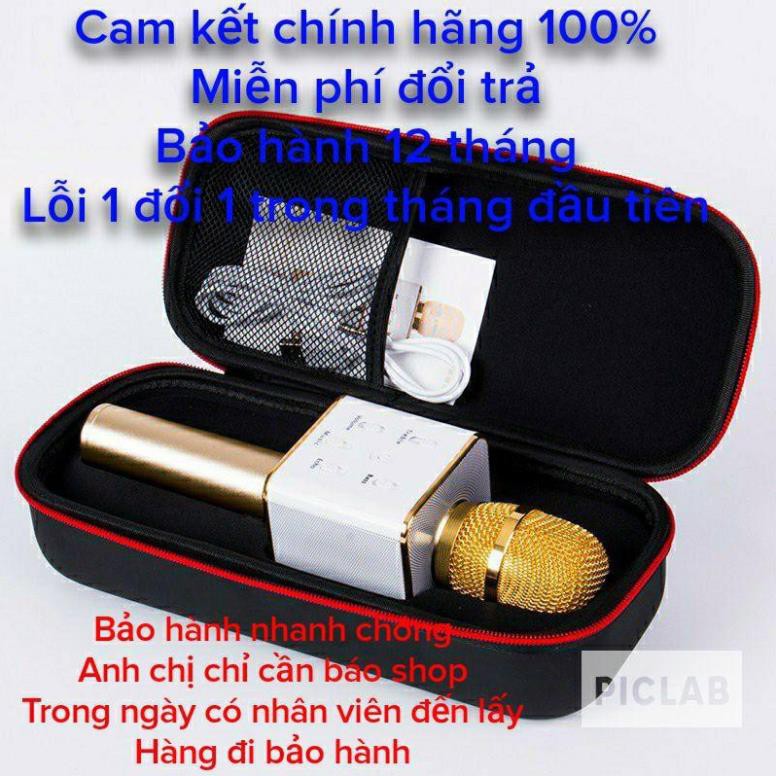 Micro karaoke Q7 Siêu ấm + tặng hộp đựng cao cấp và dây sạc