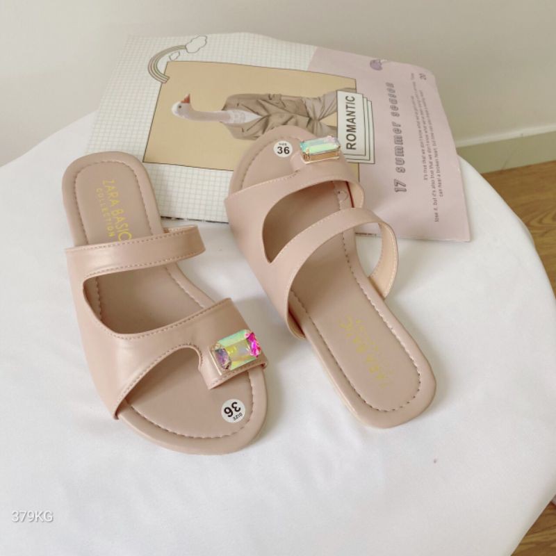 [Mã FASHIONGREEN264 giảm 10% tối đa 30k đơn từ 99k] Dép Sandal Xỏ Ngón Đính Đá siêu xinh