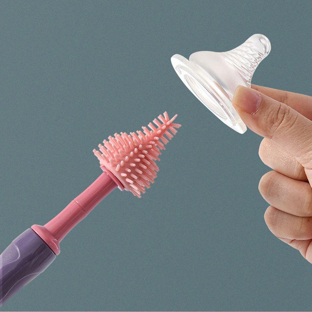 Set 3 Cọ Vệ Sinh Bình Sữa Em Bé Đầu Mềm Bằng Silicon Tiện Dụng