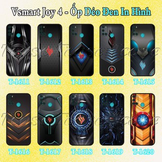 Ốp lưng Vsmart Joy 4 - Ốp dẻo đen in hình Logo Vsmart Thiết kế mới