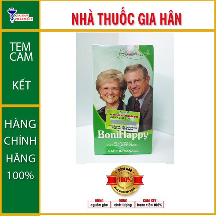 BoniHappy – hỗ trợ cho người mất ngủ (hộp 60 viên)