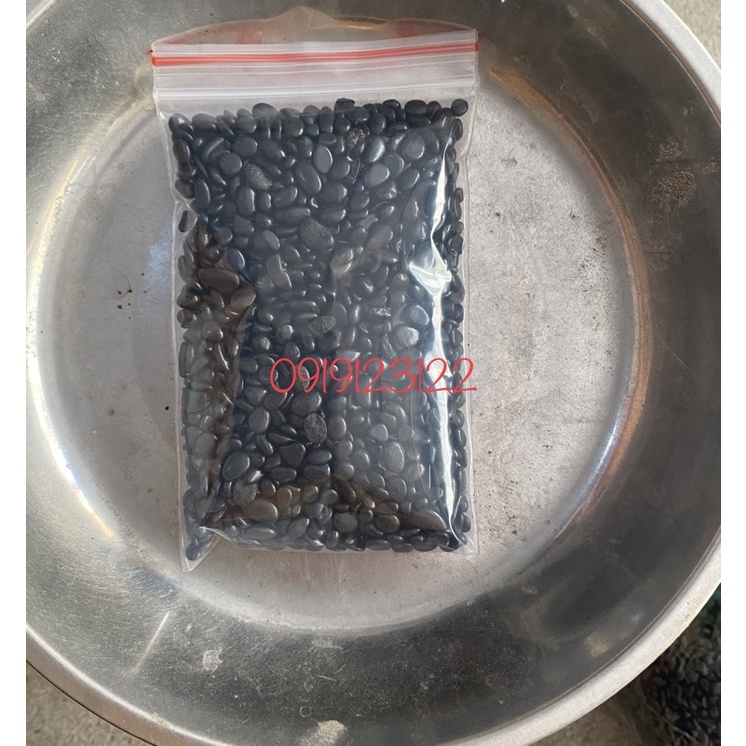 Đá đen trang trí tiểu cảnh mini 200g