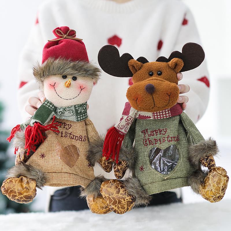 Túi vải đựng quà giáng sinh hình ông già noel/ người tuyết/ tuần lộc cho bạn gái