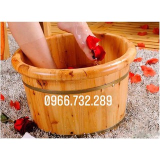 Chậu ngâm chân bo viền gỗ bách hương