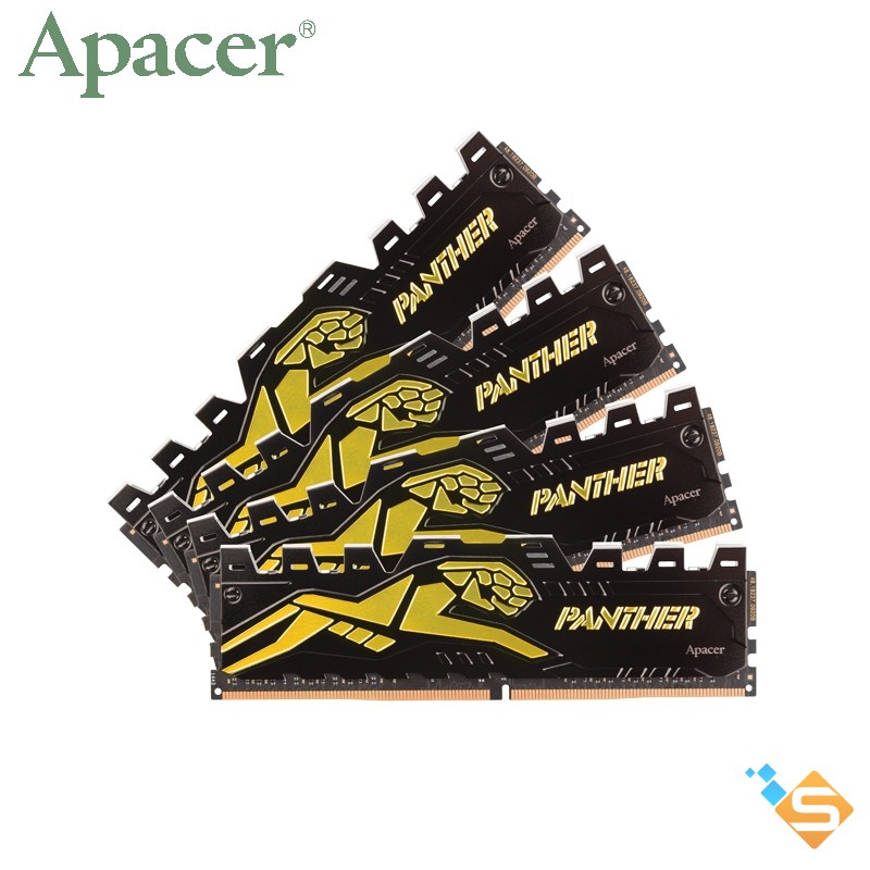 RAM PC DDR4 Apacer PANTHER 16GB 8GB Bus 3200MHz 2666MHz OC Golden w/HS Tản Nhiệt - Bảo Hành Chính Hãng 3 Năm