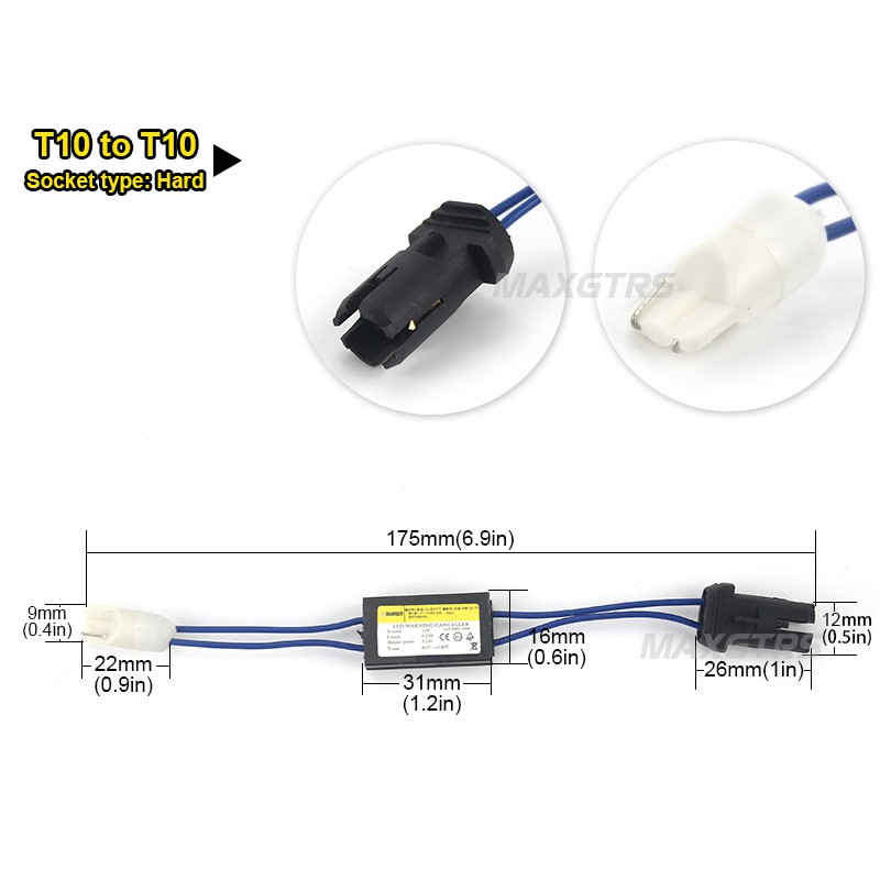 Bộ Giải Mã Đèn LED Cảnh Báo Lỗi Chuyên Dụng Cho Xe Hơi MAXGTRS T10 W5W 2825 168 194 1156 1157 BA9S