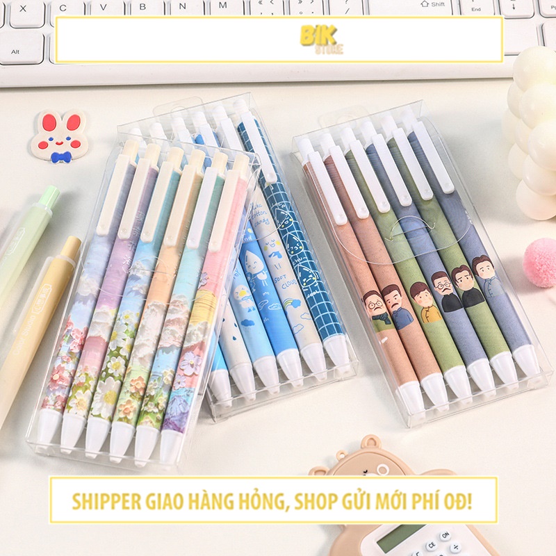 Bút gel đen nhiều màu cho học sinh sinh viên nhân viên văn phòng - VPPBG10
