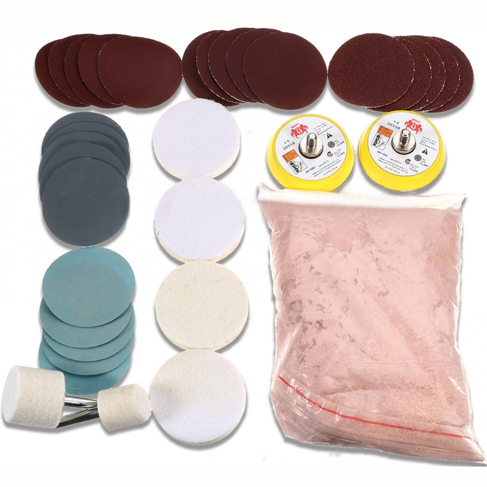 Bộ 34 Dụng Cụ Đánh Bóng Kính Chắn Gió Và Cửa Sổ Bằng Vải Nỉ