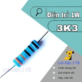 Điện trở 1w 5% 3k3 ohm chân đồng