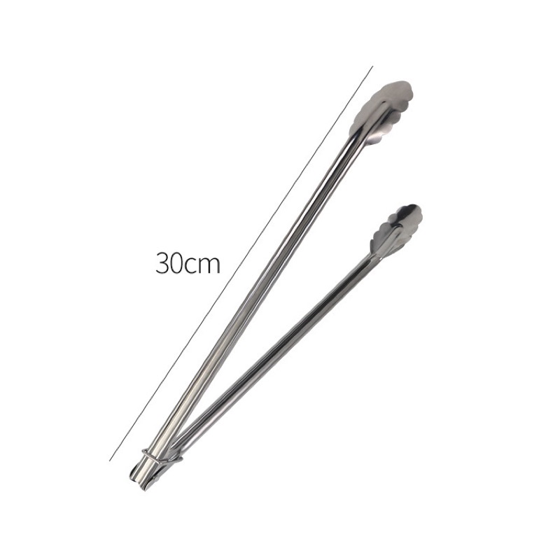 COMBO giá Thanh lý Kẹp gắp inox dài GIÁ RẺ hai kích thước khác nhau, chuyên dụng gắp đồ ăn, hải sản độ dày 0.5mm