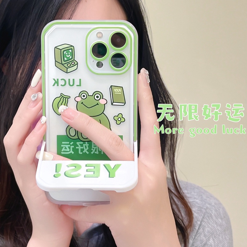 Ốp Điện Thoại Kèm Giá Đỡ Họa Tiết Hoạt Hình Cho iphone14 13Promax / 12Pro / 11 / xsmax / 6 / 7 / 8 / Plus